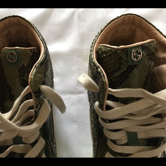 Gucci Genuine Snake Skin High Top Sneaker - Picture 10 of 10